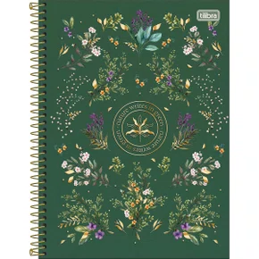 Caderno Espiral Universitário Capa Dura 80 Folhas Verde Escuro Naturalis Tilibra
