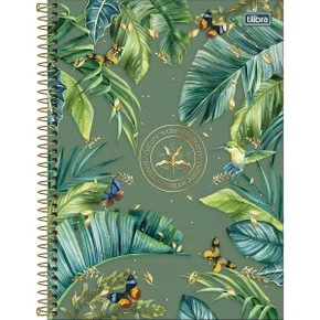 Caderno Espiral Universitário Capa Dura 80 Folhas Verde Naturalis Tilibra