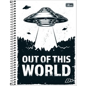 Caderno Espiral Univ CD 96fls Branco OVNI D+ Tilibra