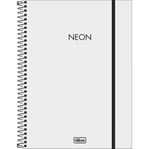 Caderno Espiral Universitário Capa Flexivel 160 Folhas Branco Neon Tilibra