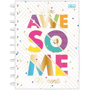 Caderno Tilidisco Univ 80fls Branco Be Nice Tilibra