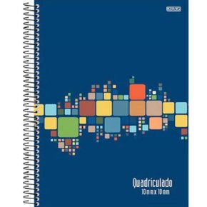 Caderno Quadriculado 10mm x 10mm Espiral CD Universitário 80 Fls Azul São Domingos