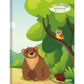 Caderno Quadriculado 40 Fls Urso São Domingos