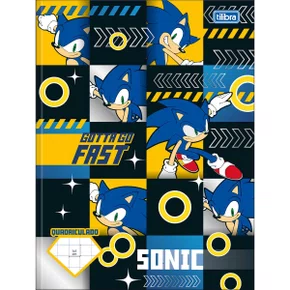Caderno Quadriculado Brochura Universitário Capa Dura 40 Fls Azul Sonic Tilibra