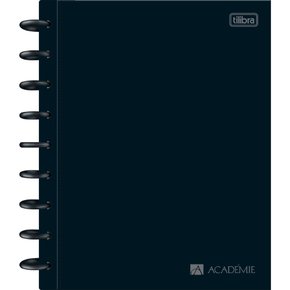 Caderno Tilidisco Colegial 80fls Preto Académie Tilibra