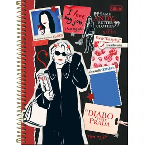 Caderno Universitário 160 Fls Preto O Diabo Veste Prada Tilibra