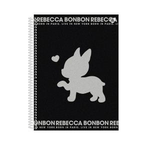 Caderno Universitário 160 Folhas Preto Rebecca Bonbon Animativa