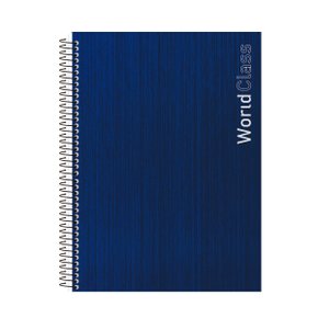 Caderno Universitário 80 Folhas Azul World Class Animativa