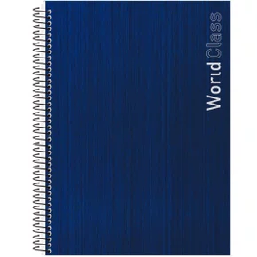 Caderno Universitário 80 Folhas Azul World Class Animativa