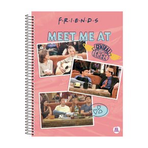Caderno Universitário Capa Dura 80 Folhas Rosa Friends *Inclui Pôster Animativa
