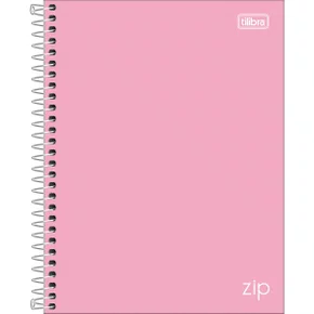 Caderno Universitário Cores 160 Folhas Rosa Zip Tilibra