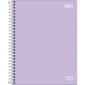 Caderno Universitário Cores 80 Folhas Lilás Zip Tilibra