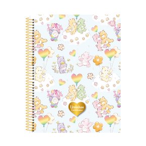 Caderno Universitário Espiral Ursinhos Carinhosos Azul Ursinhos 80 Fls Animativa