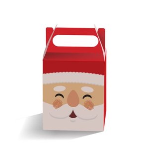 Caixa Panetone Papai Noel 18x18x18cm Xingo Unidade