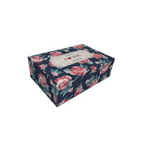 Caixa para 06 Doces Sem Visor Rosas Unidade Conceito