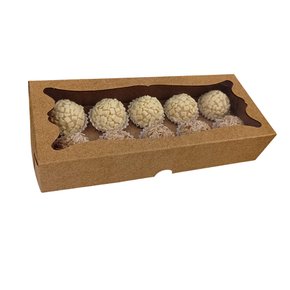 Caixa para 10 Doces com Visor Kraft Unidade Conceito