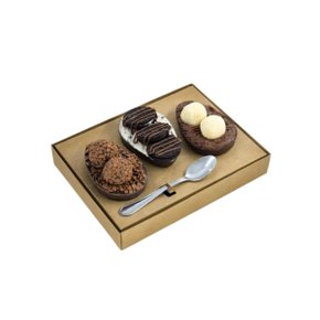 Caixa Para Ovo de Colher 3 Ovos Até 100g Kraft Unidade Conceito