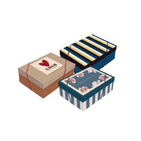 Caixa Para Presente Retangular Grande Estampa Sortida Unidade Cromus