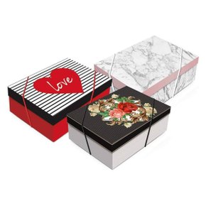 Caixa Presente Retangular Media Estampas Sortidas Unidade Cromus