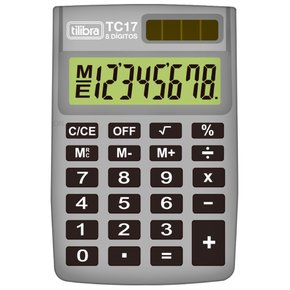 Calculadora de Bolso 8 Dígitos Cinza TC17 Tilibra