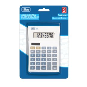 Calculadora de mesa 8 dígitos TC22 Branca