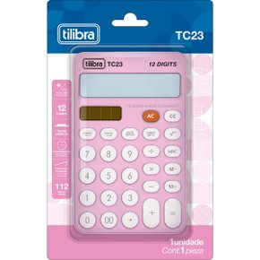 Calculadora Tilibra TC 23 Rosa 12 Dígitos