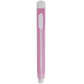 Caneta Borracha Triangular Grip + Refil Push Rosa Tris
