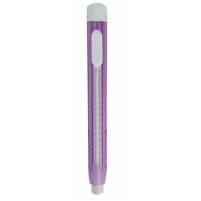 Caneta Borracha Triangular Grip + Refil Push Roxo Tris