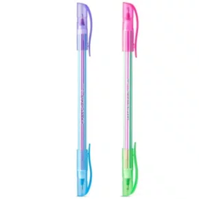 Caneta Esferográfica Duas Cores Azul e Vermelha Double Bazze