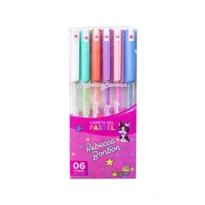 Caneta Gel Cores Pastel 06 Cores Rebecca Bonbon Skypaper