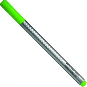Caneta Grip Ponta Fina Verde Limão Faber Castell