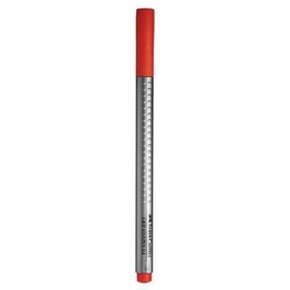 Caneta Grip Ponta Fina Vermelha Faber Castell