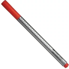 Caneta Grip Ponta Fina Vermelha Faber Castell