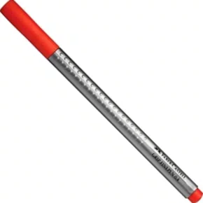 Caneta Grip Ponta Fina Vermelha Viva Faber Castell