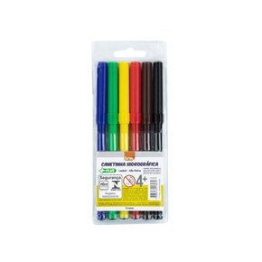 Caneta Hidrocor 06 Cores Lavável BRW