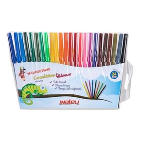 Caneta Hidrocor 24 Cores Waleu