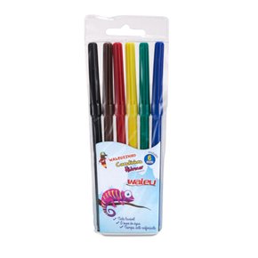 Caneta Hidrocor 6 Cores Waleu
