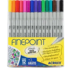 Caneta Hidrocor Fine Point Unidade Sortido Acrilex