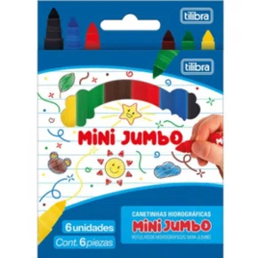 Caneta Hidrocor Mini Jumbo 6 Cores Tilibra