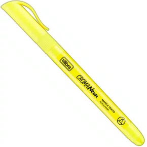 Caneta Marca Texto Croma Neon Amarelo Tilibra