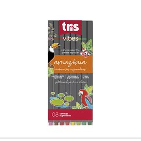 Caneta Superfina 0.4mm 8 Cores Amazônia Vibes Tris