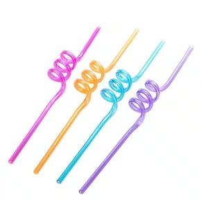 Canudo Caracol Espiral com 04 Unidades Silverplastic