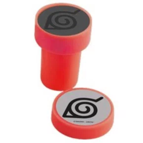 Carimbo Divertidos Vermelho Konoha Naruto Tris