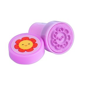 Carimbo Fun Rosa Flor Garden Tilibra