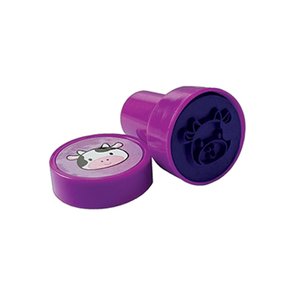 Carimbo Fun Roxo Vaca Animais Tilibra