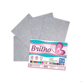 Cartolina EVA Glitter Prata 40x60 Unidade Seller