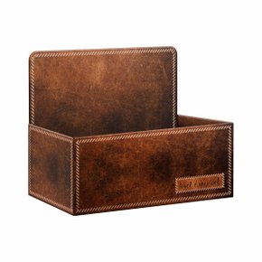 Cesta Papel Cartão Display "Você é Incrível" Couro Marrom - Albano Cod 35436