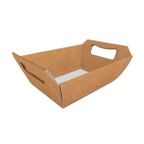 Cesta Papel Cartão Grande Kraft Natural Xingo (30x9,5x21,5 cm)