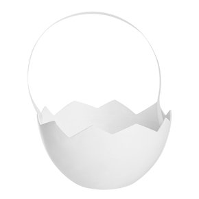 Cesta Para Ovos Páscoa Branca FestPlastik