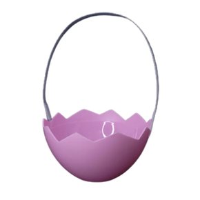 Cesta Para Ovos Páscoa Rosa FestPlastik
